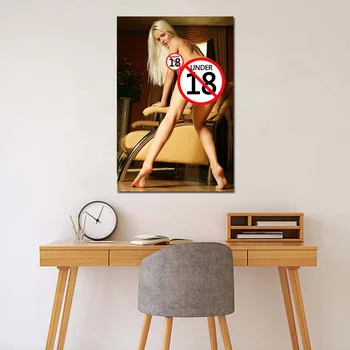 Cu Picioare lungi frumoasa Blonda Panza de Postere și de Imprimare Dormitor Si Living Arta de Perete Tablou Pictura Decor