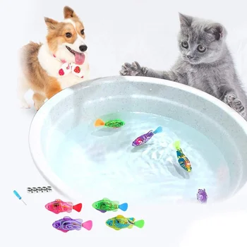 Cat Interactive Electric Pește Jucărie de Apă Pisică Jucărie pentru Interior Juca Înot Robot de Pește Jucărie pentru Pisică și de Câine Stralucitoare Jucarii Electrice