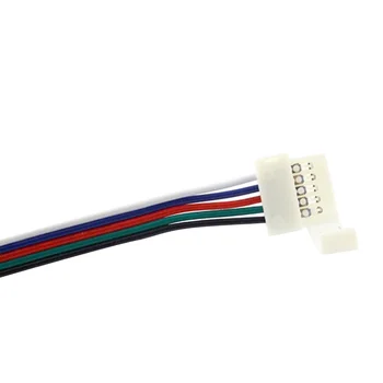Solderless RGBW LED Conector 5 Pini 10MM 12MM 15 cm lungime Cablu de Extensie cu Rapid a CONDUS Banda Conector Gratuit de Sudare