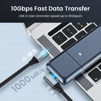 100W C USB 3.1 De Tip C Cablu de 10Gbps USB Fast-Cablu de Date 5A USB de Tip C Cablu de Încărcare Pentru Samsung S10 3.1Gen2 4K@60HZ Cablu HD