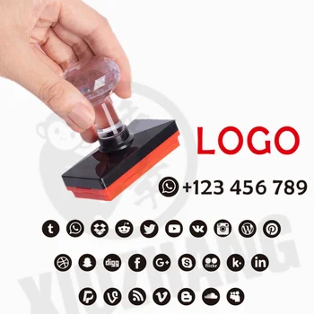 Profesionale personalizate fotosensibil sigiliu Diy auto-cernelii de cauciuc, cerneală rotunde și pătrate dreptunghiulare timbre pentru a personaliza logo-ul dvs.