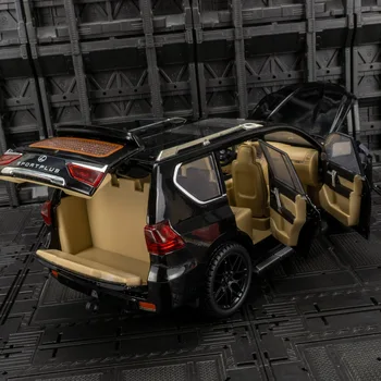 1:18 LEXUS LX570 SUV Aliaj Masina Model de turnat sub presiune, Metal Vehicule de Jucărie Mașină Model de Simulare de Sunet și Lumină Jucarie pentru Copii Cadouri
