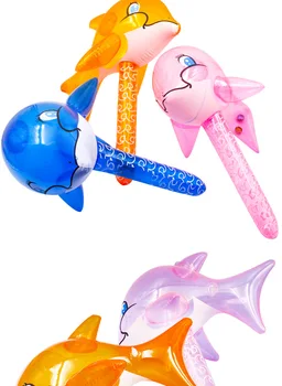 În aer liber pentru copii Jucării Gonflabile din PVC Colorat Delfin Forma Ciocane Gonflabile Bastoane de Activitate elemente de Recuzită de Delfini Jucarie pentru Copii