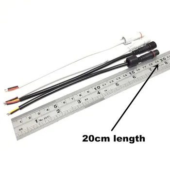 2 perechi/lot rezistent la apa Cablu Conector 2/3/4 Core 40cm Lungime, Cu Plug de sex Masculin Și de sex Feminin Adaptor Pentru Benzi cu LED-uri de Iluminat