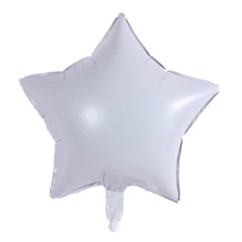 10buc Copil de Dus de 18 inch Roz Alb-Argintiu Star Heliu, Baloane Folie Fete Ziua 1 Consumabile Partid Decor Culoare Pură Globos