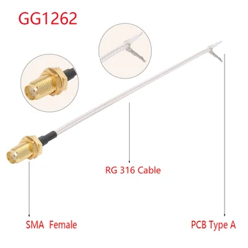 1 buc RG316 Cablu SMA de sex Feminin pentru a PCB Lipire Coadă pentru Router Wireless WIFI GPS GPRS Pierderi Reduse Jackplug Conector de Sârmă
