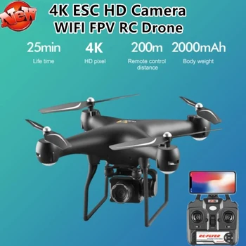 În Timp Real FPV RC Quadcopter 4K ESC cu Unghi Larg Camera HD 25mins 360 de Grade Stunt Rola 2.4 G Control de la Distanță Drona Cu 6 Axe Gyro