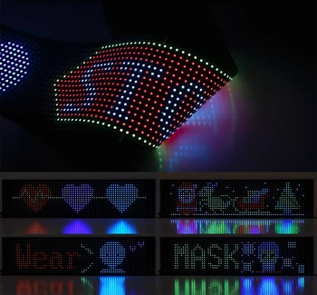 LED-uri de Matrice de Pixeli Panou, Defilare de Publicitate Luminoase LED Semne, Flexibil USB 5V CONDUS Masina Semn Bluetooth App de Control Pentru Auto, Magazin de