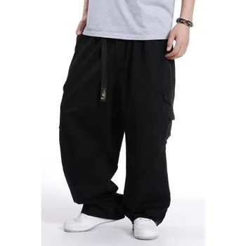 XL EXTRA LARGE Bărbați Pantaloni Plus Dimensiune Salopete Largi Om Pantaloni de Marfă Fat de sex Masculin pentru bărbați pantaloni de Cauzalitate Pantaloni Lungi