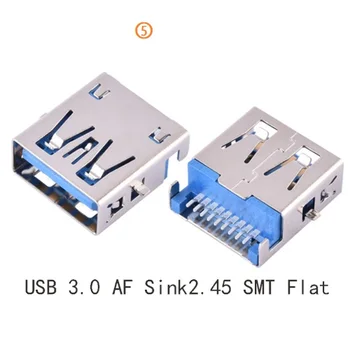 10buc 9Types de Mare Viteză USB 3.0 Conector AF Chiuveta 2.2 Pin SMT/DIP USB 3.0 Socket Pentru Laptop Port de Încărcare