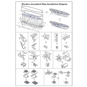 Scară de Asamblare Constructii Kituri de Nave Model de Barcă cu pânze din Lemn Jucarii Harvey Navigatie Model Asamblat din Lemn Kit DIY Model de Navă Cadou