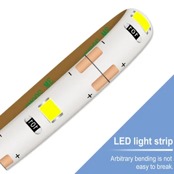 Estompat LED Strip PIR Senzor de Mișcare USB Benzi de Lumină 1M-3M Dioda LED Banda Cu 4 Baterii de tip AAA Cutie 5V Lampă cu LED-uri Pentru Interior Decor