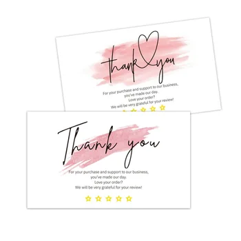 60pcs/pachet Alb Mulțumesc Card Vă Mulțumim Pentru Comanda Dumneavoastră de Card de Laudă Etichete Pentru Întreprinderile Mici Decor Pentru Magazin Mic Cadou Tag-uri