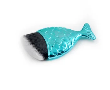 1 buc Fierbinte de Vânzare Mini Sirena Perii Negru Pești Mici Pincels Maquiagem Contur de Pensulă Machiaj Fard de obraz pincel pentru Sereia Perii