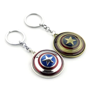 Disney Marvel Captain America Breloc Rotativ SUA, Lider de Echipă Scut la Modă Breloc Moda Arma Cheie Titularul Cadou pentru Fani