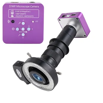 51MP 1080P FHD Microscop Digital 180X C-Mount Lens HDMI USB Industriale Microscop Electronic Camera pentru Telefonul Lipit de Reparare
