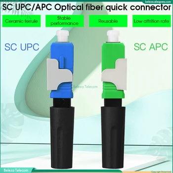 10/50pcs SC APC FTTH pre-bur fibra optica rapid conector SC APC 53mm Fibra Optica Rapid Conector Conector SC transport Gratuit