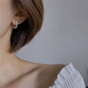 Mare Grosime Mark Designer Geometrice De Culoare Argintie Hoop Cercei Pentru Femei La Modă De Moda Bijuterii Cadouri