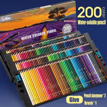 48/72/120/150/200 Culoare Profesionale Gras Creion Colorat set Student acuarelă, desen Papetărie arta pictura cadou de ziua de nastere