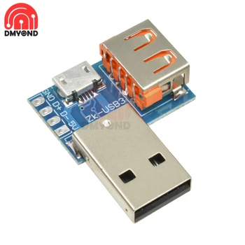 4P 2.54 mm DIP PCB Convertor Adaptor de sex Masculin la Feminin USB la MICRO Conector de Interfață 4 PINI Mufă Dreaptă Breakout Bord