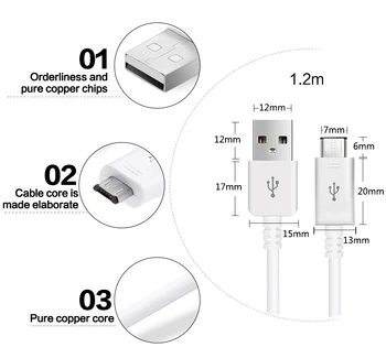 3A Micro USB Cablu Micro Cablu Charing Sârmă QC 3.0 Incarcator Cablu de Încărcare Rapidă pentru Samsung Galaxy Huawei Honor Redmi Meizu Note