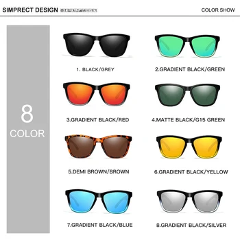 SIMPRECT Noua Moda Polarizat ochelari de Soare Barbati 2022 Oglindă ochelari de Soare Patrati Femei Retro Driver Anti-orbire Ochelari de Soare Pentru Barbati