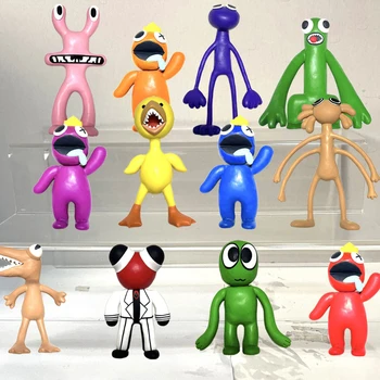Blue Rainbow Prieteni Cifrele de Acțiune Jocuri de Groaza Kawaii Masina de Decorare Tort de Desene animate din PVC de Colectie Model de Jucarii pentru Copii Cadouri