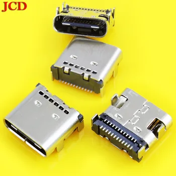 JCD Noul USB 3.1 Type-C, Jack De 24 Pin Recipient Unghi Drept Tip C PCB SMT Dublu Rând Fila de sex Feminin Soclu Suport Terminal LEA 3A