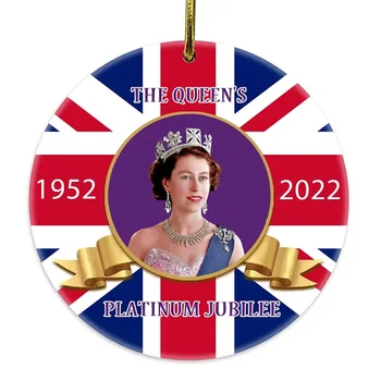 Regina Elizabeth a II-Memorial Agățat Suvenir de Crăciun Decor Aniversare Consumabile Ornament pentru Casa Glafuri Usi Coridoare