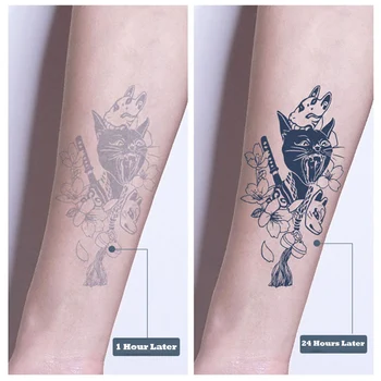 Suc de Tatuaj Autocolant Ins Bec Star Luna Valuri Braț Încheietura mâinii Body Art Cerneală Albastru rezistent la apa Temporar Tatuaj Fals pentru Barbati Femei