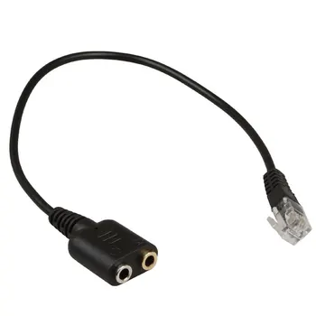 RJ9 Plug la 2 X Jack de 3,5 mm Cablu Convertor pentru Calculator PC set de Căști pentru Avaya 1600 9600 SNOM Yealink Telefoane