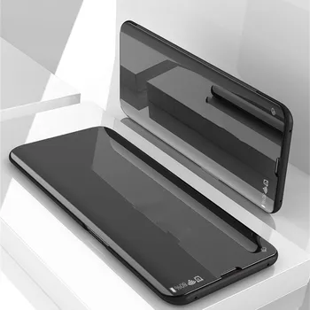 Oglindă lux din Piele Clar Smart View Cover Pentru Sony XZ XZ3 XZ4 XZ5 Xperia 1 5 Xperia Xperia 10 Plus Caz rezistent la Socuri Fundas