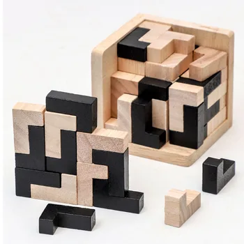 Creative 3D din Lemn, Puzzle Cub Ming Luban Centralizare Jucarii Educative Pentru copii Copii Teaser Creier de Învățare Timpurie Jucarie Cadou