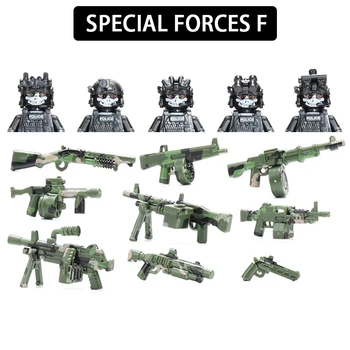 MOC Militare Moderne Fantomă Forțele Speciale Blocuri de Poliție SWAT Soldați Cifrele Stabilite de Soldați de Comando Arme Arma Casca Cărămizi Jucarii