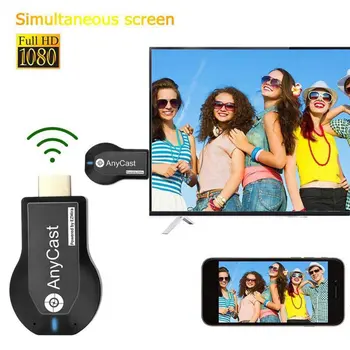 TV Stick 1080P Wireless WiFi Display TV Dongle-Receptor pentru AnyCast M2 Plus pentru Airplay 1080P HDTV TV Stick pentru DLNA, Miracast