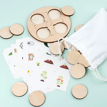 Ciclul De Viață Bord Montessori Jucării Biologie Știința Educației Kit De Jucării Pentru Copii Pentru Copii Senzoriale Tava De Sortare Animale De Jucărie Din Lemn