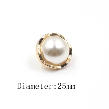 Pearl de metal buton pulover haina butoane decorare accesorii DIY 10buc/Lot-O-181204-450