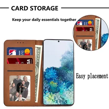 Caz de telefon pentru Samsung Galaxy S8/S9/S10/S10 Plus/S10e/S10 Lite/S20/S20 Plus/S20 Flip Piele Stand Slot pentru Card de Portofel Caz Acoperire