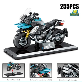 Tehnice Faimosul Brand De Motociclete Bmw R 1200 Gs Yamaha Max Virago Model Moc Bloc Vespa Cărămizi Jucării De Colecție