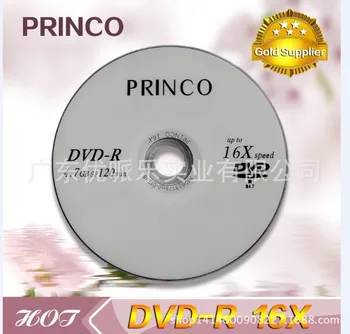 En-gros de 10 discuri mai Puțin de 0,3% Rata de Defect 4.7 GB Princo Gol Tipărite Disc DVD-R