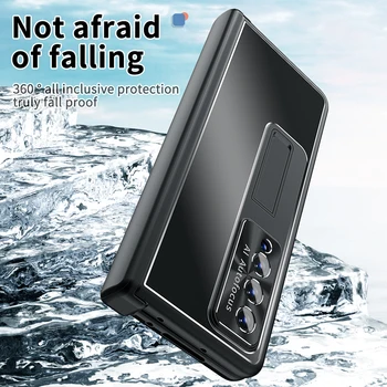 Anti-Cădere de Aluminiu de Protecție de Moda de Caz pentru Samsung Galaxy Z Fold 4 5G de 3 Ori Fodl3 Zfold4 Sticla rezistenta la Socuri Acoperirea