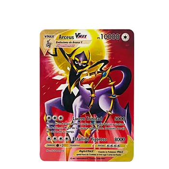 Vinde fierbinte spaniolă Pokemon Metal Card 10000Point Arceus Original Pikachu Charizard de Aur de Colectare de Carte pentru Copii Cadouri