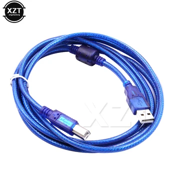 Imprimantă USB 2.0 Tip de Cablu Un Mascul de Tip B de sex Masculin Dublu de Protectie de Mare Viteză Albastru Transparent