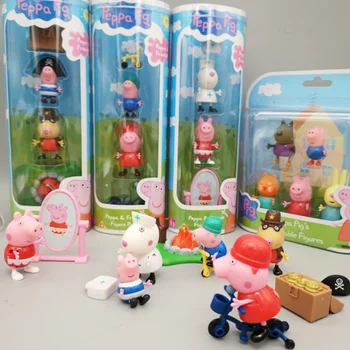 Autentic Cutie de Porc S kawaii Peppa Pig Jucărie pentru Copii Peppa Pig Copii Jucărie Jucărie Pirat Doctor Bicicleta Figura Anime pentru Copii Cadouri