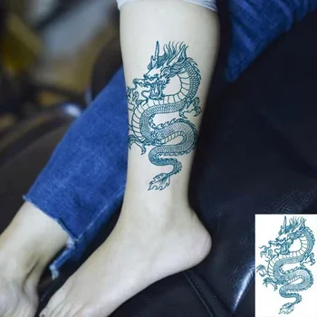 Chinese Dragon tatuaj Fals Transfer de Apă rezistent la apa Temporar Autocolant Femei Barbati sexy Beauty Body Art Chestii Misto Brațul de Artă