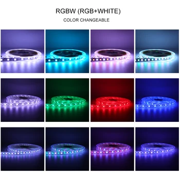 5M 12V Banda LED 5050 SMD RGB RGBW RGBWW Flexibil Led Strip 60/120LEDs Alb,alb Cald
