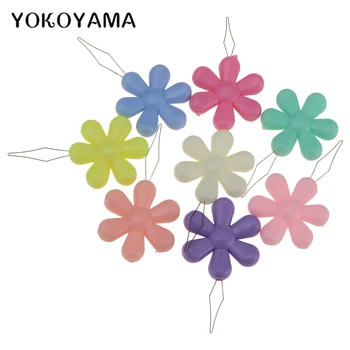 YOKOYAMA 10buc în Vârstă Simplu Ac de Cusut Dispozitiv Threader Fir Ghid Instrument de Îmbrăcăminte Cusut Manual Forma de Floare Threader