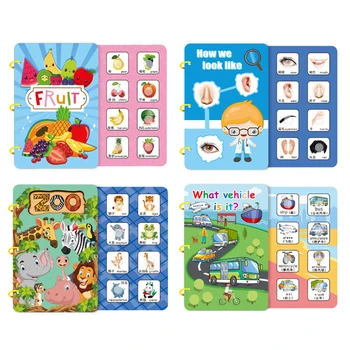 Materiale Montessori Copiii Liniște Ocupat Carte Autocolant Jucării Forma De Fructe De Potrivire Jocuri Începutul Activității În Învățământ, Consiliul De Decupaje Jucarii