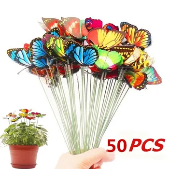 Grămadă de Fluturi de Gradina Curte de Plantat Capricioasă Colorate Fluture Miza Decoracion Decor în aer liber Ghivece de Flori Decor