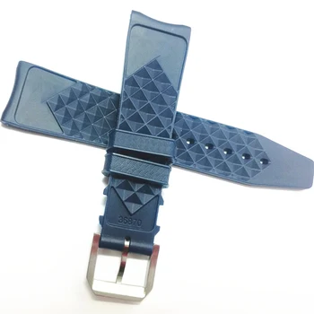 MERJUST Brand 22mm Cauciuc Siliconic Watchband Negru Albastru Curea de Ceas Pentru IWC PILOT PORTUGIESER IW323101